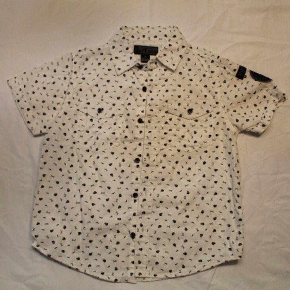 Steve's Jeans Black/White Button-Up Shirt - Kids Size 6